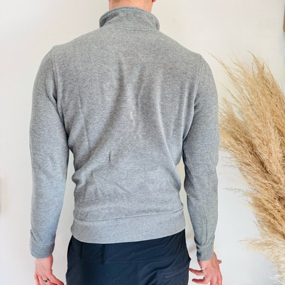 MENS LACOSTE Grey Navy Half Zip High Neck Pullover $170 Sweater Sweatshirt S - Picture 9 of 13